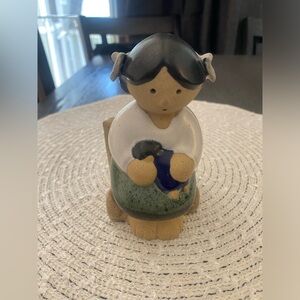 Studio Art Pottery Child on Chair Figurine